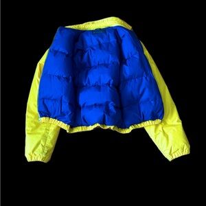 Ralph Lauren Blue and Yellow Puff Jacket